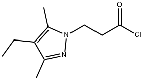 3-(4-ethyl-3,5-dimethyl-1H-pyrazol-1-yl)propanoyl chloride Structure
