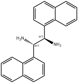 内消旋-1,2 - 二(萘基)乙二胺, 117106-39-5, 结构式