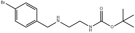 CarbaMic acid, N-[2-[[(4-broMophenyl)Methyl]aMino]ethyl]-, 1,1-diMethylethyl ester Structure