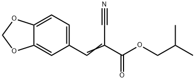 ISOBUTYL ALPHA-CYANO-3,4-METHYLENEDIOXYCINNAMATE Struktur