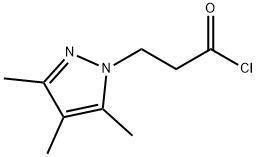 3-(3,4,5-trimethyl-1H-pyrazol-1-yl)propanoyl chloride Structure