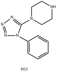 1-(1-フェニル-1H-テトラゾール-5-イル)ピペラジン塩酸塩 化学構造式