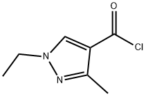 1-エチル-3-メチル-1H-ピラゾール-4-カルボニルクロリド 化学構造式