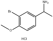 1-(3-溴-4-甲氧基苯基)乙-1-胺盐酸盐,1171612-59-1,结构式