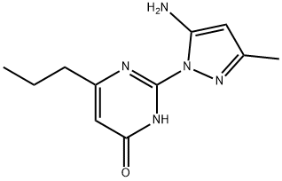 2-(5-Amino-3-methyl-1H-pyrazol-1-yl)-6-propylpyrimidin-4(3H)-one Structure