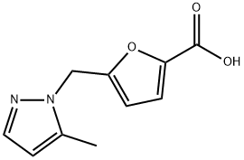 5-[(5-methyl-1H-pyrazol-1-yl)methyl]-2-furoic acid Structure