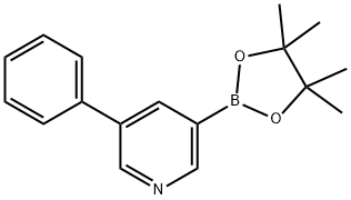 (5-苯基吡啶-3-基)硼酸,频哪酯 结构式