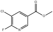 5-クロロ-6-フルオロニコチン酸メチル 化学構造式