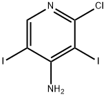 2-クロロ-3,5-ジヨード-4-ピリジンアミン 化学構造式