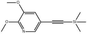2,3-Dimethoxy-5-((trimethylsilyl)ethynyl)pyridine Struktur