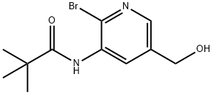 N-(2-溴-5-(羟甲基)吡啶-3-基)新戊酰胺,1171919-92-8,结构式