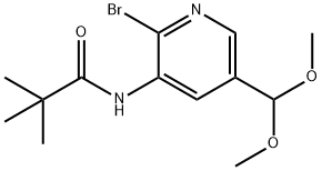 N-(2-Bromo-5-(dimethoxymethyl)pyridin-3-yl)-pivalamide Structure