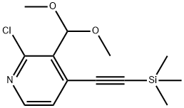 2-Chloro-3-(dimethoxymethyl)-4-((trimethylsilyl)-ethynyl)pyridine Structure