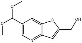 (6-(Dimethoxymethyl)furo[3,2-b]pyridin-2-yl)-methanol Struktur