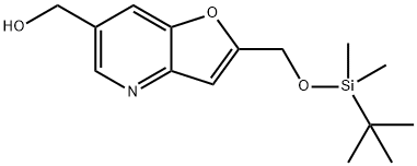 (2-(((叔丁基二甲基甲硅烷基)氧基)甲基)呋喃[3,2-B]吡啶-6-基)甲醇, 1171920-61-8, 结构式