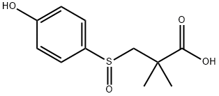 3-[(4-ヒドロキシフェニル)スルフィニル]-2,2-ジメチルプロパン酸 化学構造式