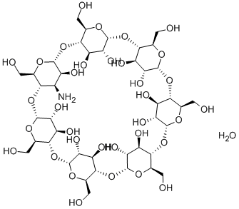 3A-アミノ-3A-デオキシ-(2AS,3AS)-β-シクロデキストリン水和物 化学構造式