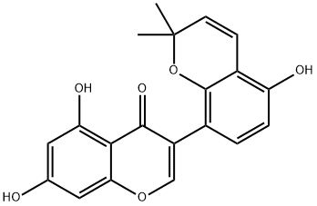 砂生槐异黄酮 A 结构式