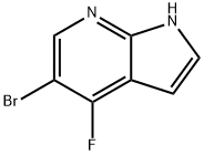5-ブロモ-4-フルオロ-1H-ピロロ[2,3-B]ピリジン 化学構造式