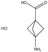 3-アミノビシクロ[1.1.1]ペンタン-1-カルボン酸塩酸塩 化学構造式