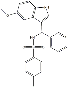 N-[(5-methoxy-1H-indol-3-yl)-phenyl-methyl]-
4-methyl-benzenesulfonamide Structure