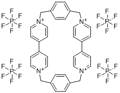 シクロビス(パラクアット-1,4-フェニレン)テトラキス(ヘキサフルオロホスファート) 化学構造式