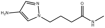 4-(4-アミノ-1H-ピラゾール-1-イル)-N-メチルブタンアミド 化学構造式