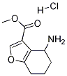 4-アミノ-4,5,6,7-テトラヒドロベンゾフラン-3-カルボン酸メチル塩酸塩 化学構造式
