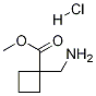 methyl 1-(aminomethyl)cyclobutanecarboxylate hydrochloride Structure