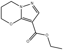 Ethyl 6,7-dihydro-5H-pyrazolo[5,1-b][1,3]oxazine-3-carboxylate Struktur