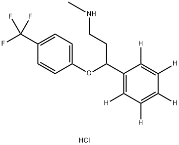 フルオキセチン‐D5塩酸塩(フェニル‐D5) 化学構造式