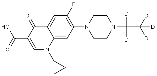 エンロフロキサシン-D5 化学構造式