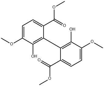 6,6'-Dihydroxy-5,5'-diMethoxy-2,2'-diphenic Acid DiMethyl Ester Structure