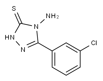 4-AMINO-5-(3-CHLOROPHENYL)-4H-1,2,4-TRIAZOLE-3-THIOL Struktur