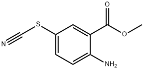 Benzoic acid, 2-amino-5-thiocyanato-, methyl ester (9CI) Struktur