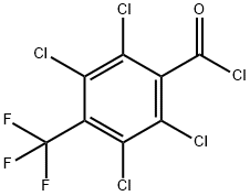 2,3,5,6-テトラクロロ-4-(トリフルオロメチル)ベンゾイルクロリド 化学構造式