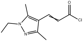 (2E)-3-(1-ethyl-3,5-dimethyl-1H-pyrazol-4-yl)acryloyl chloride Structure