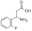 3-アミノ-3-(2-フルオロフェニル)プロパン酸 化学構造式