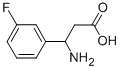 3-氨基-3-(3-氟苯基)丙酸, 117391-51-2, 结构式