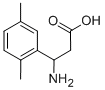3-アミノ-3-(2,5-ジメチルフェニル)プロパン酸 化学構造式