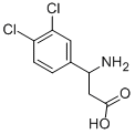 3-アミノ-3-(3,4-ジクロロフェニル)プロパン酸 化学構造式
