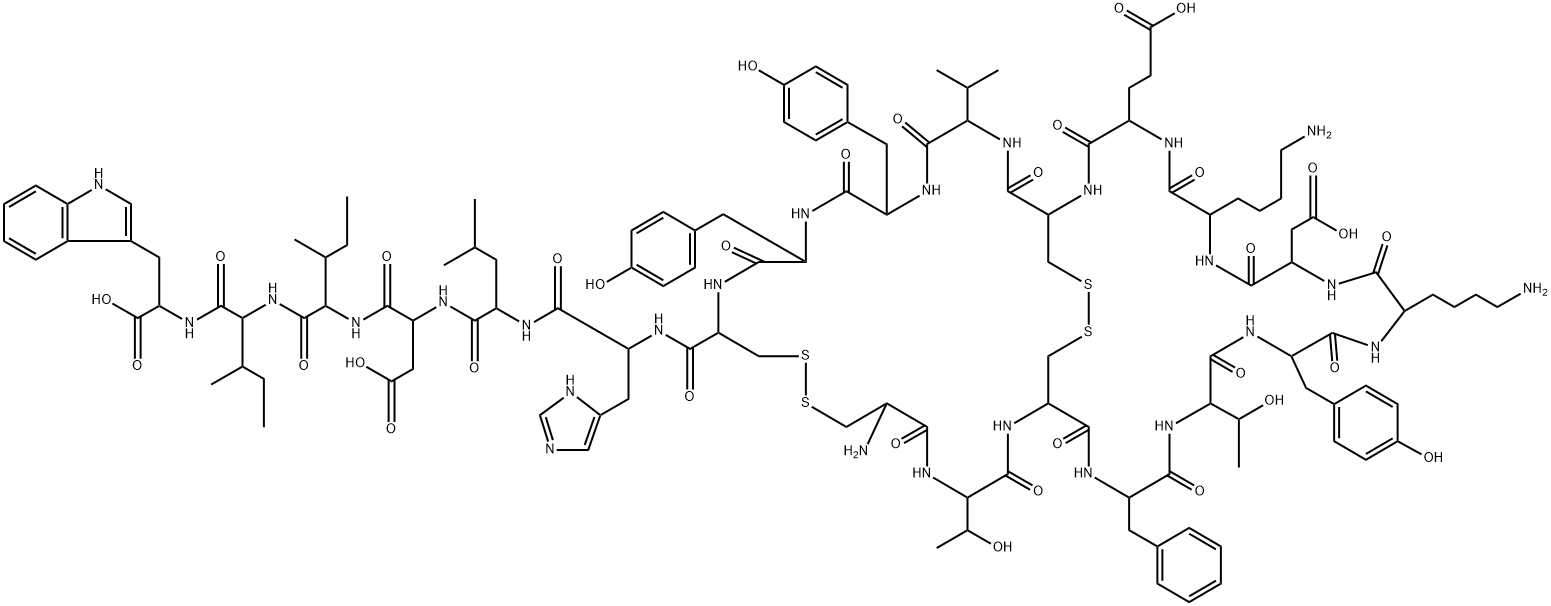 H-CYS-THR-CYS-PHE-THR-TYR-LYS-ASP-LYS-GLU-CYS-VAL-TYR-TYR-CYS-HIS-LEU-ASP-ILE-ILE-TRP-OH Structure