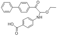 4-[(2-{[1,1'-ビフェニル]-4-イル}-1-エトキシ-2-オキソエチル)アミノ]安息香酸 化学構造式