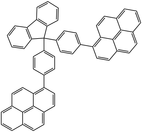 9,9-ビス[4-(1-ピレニル)フェニル]フルオレン 化学構造式