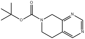 5,8-二氢吡啶[3,4-D]嘧啶-7(6H)-羧酸叔丁酯, 1174007-81-8, 结构式