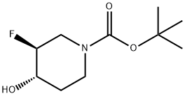 tert-butyl (3S,4S)-3-fluoro-4-hydroxypiperidine-1-carboxylate Structure