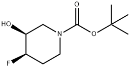 cis-tert-butyl 4-fluoro-3-hydroxypiperidine-1-carboxylate Structure