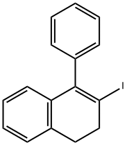 1-フェニル-2-ヨード-3,4-ジヒドロナフタレン 化学構造式