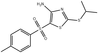 4-AMINO-2-ISOPROPYLTHIO-5-TOSYLTHIAZOLE 化学構造式