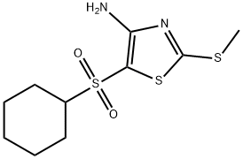 4-AMINO-5-(CYCLOHEXYLSULFONYL)-2-METHYLTHIOTHIAZOLE Struktur